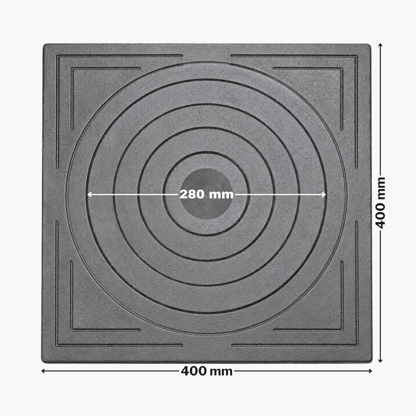 Plită din fontă cu un ochi 400 mm x 400 mm