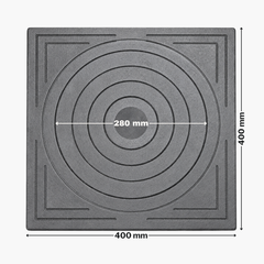 Plită din fontă cu un ochi 400 mm x 400 mm
