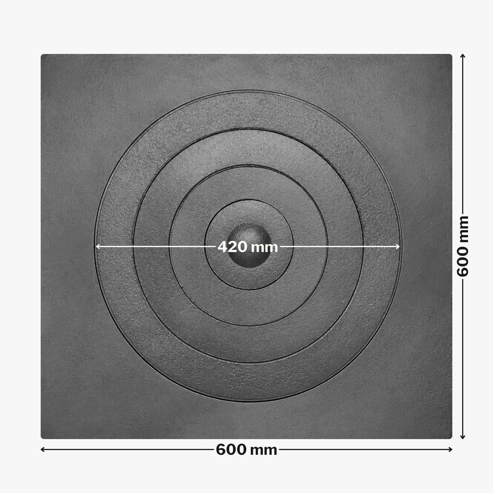 Plită din fontă 600 mm x 600 mm
