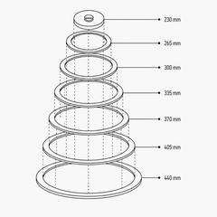 PLITA DIN FONTA CU UN OCHI 680 mm L x 520 mm l