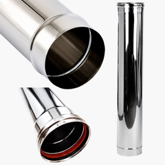 Burlan din inox cu garnitură, lungime 30 cm, grosime 0.5 mm