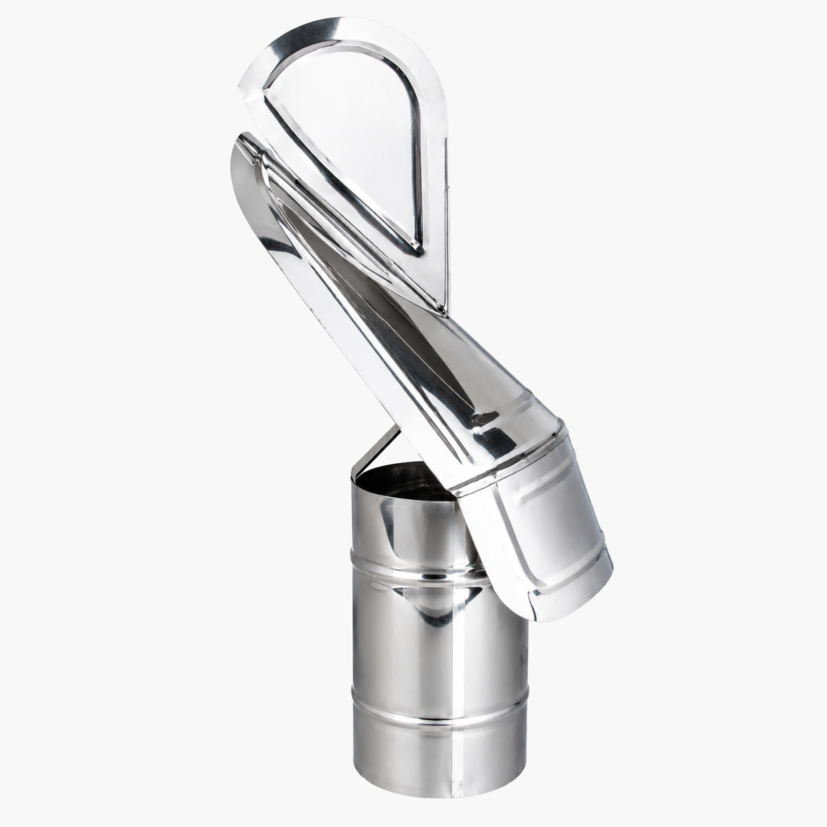Capac terminal tip cocoș din inox pentru coș de fum