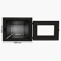 Cuptor pentru sobă pe lemne cu ușă din fontă 400 x 320 mm