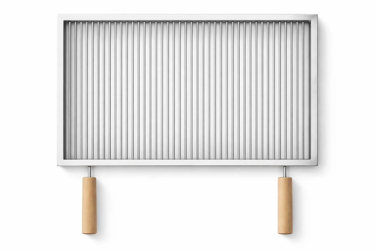 Grătar inox 700 x 600 mm, bare rotative 6 mm, mânere detașabile – Standard