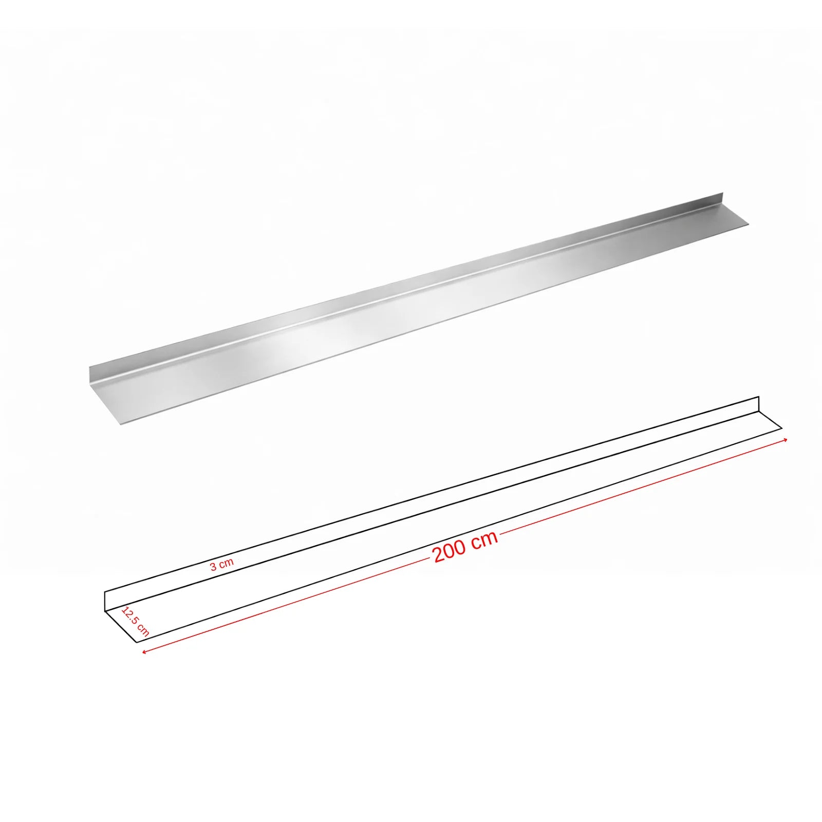 PROFIL DIN INOX PENTRU MONTAJ UȘI DIN FONTĂ - 1 mm
