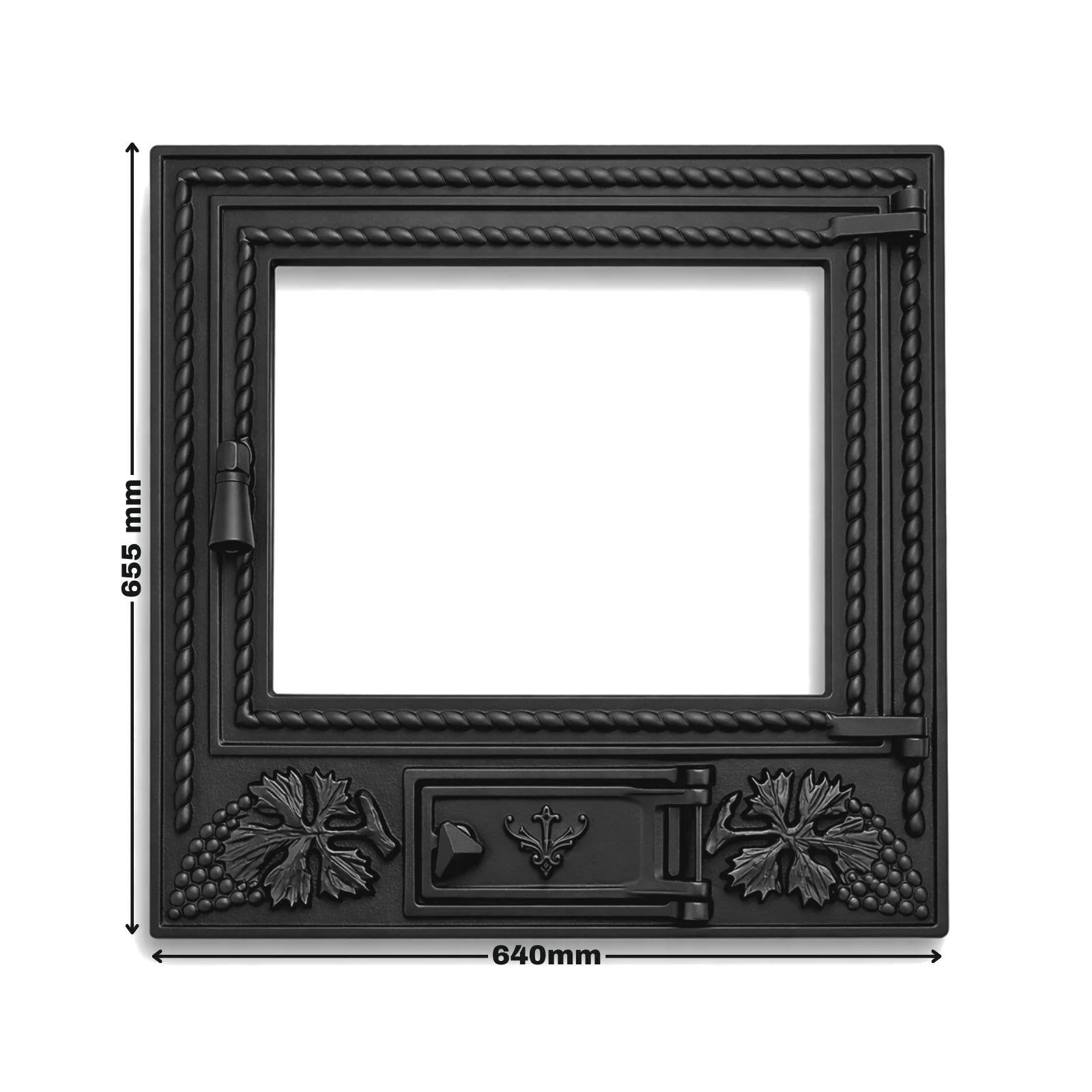 UȘĂ ȘEMINEU DIN FONTĂ CU STICLĂ 640 x 655 mm