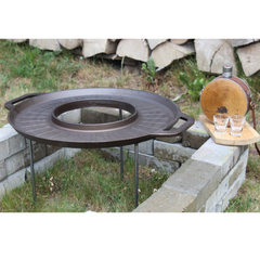Set grill disc din fontă multifuncțional cu 4 piese