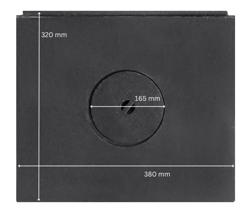 PLITA DIN FONTA CU UN OCHI 380 mm L x 320 mm l