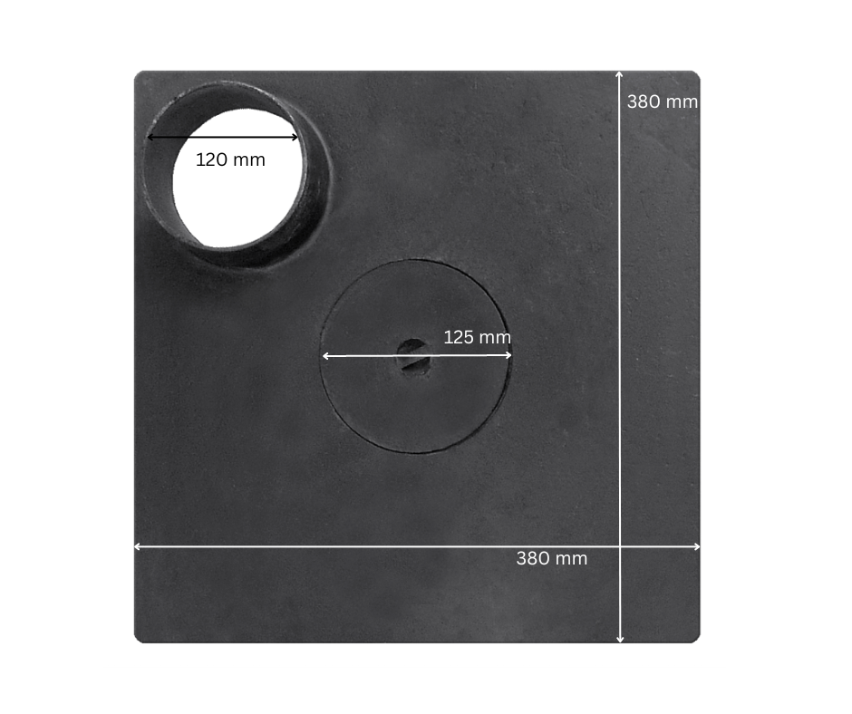 PLITA DIN FONTA CU UN OCHI SI GAT BURLAN 380 mm L x 380 mm l – Fonta Online