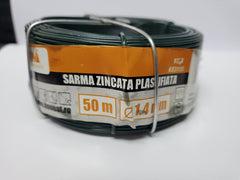 SARMA ZINCATA PLASTIFIATA 50 M DIAMETRU 1.4 mm