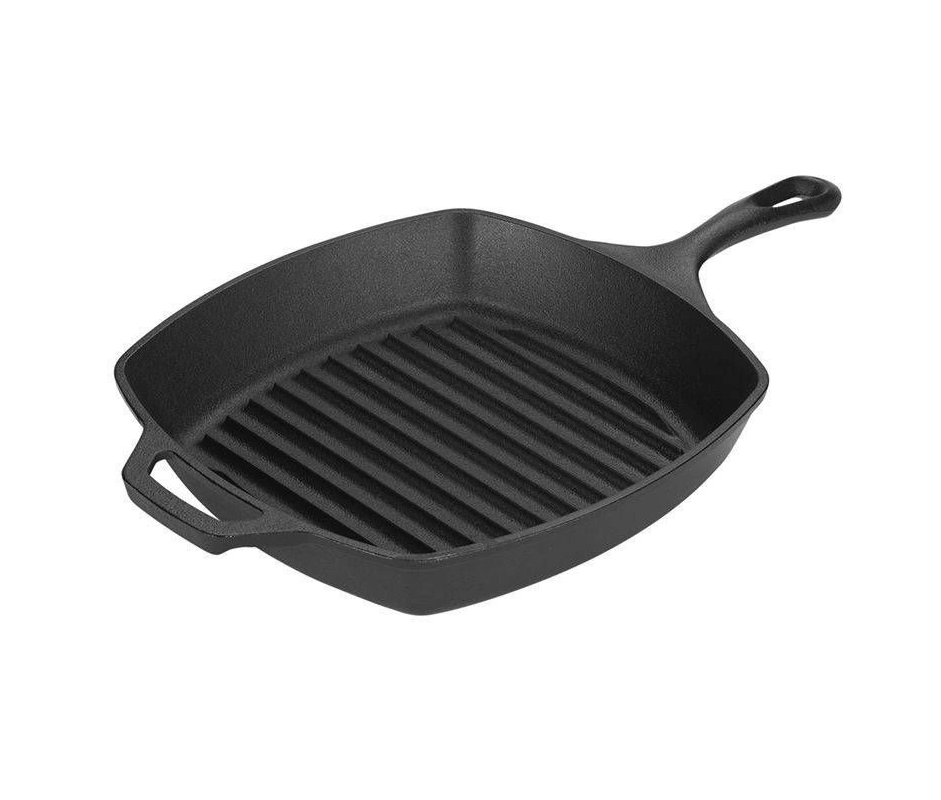 TIGAIE GRILL ADANCA PATRATA DIN FONTA CU MANER 26,7 CM LODGE L-8SGP3