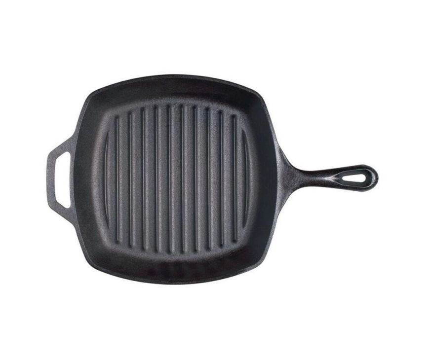 TIGAIE GRILL ADANCA PATRATA DIN FONTA CU MANER 26,7 CM LODGE L-8SGP3